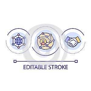 Networking loop concept icon