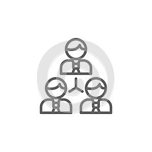 Networking men outline icon. Elements of Business illustration line icon. Signs and symbols can be used for web, logo, mobile app