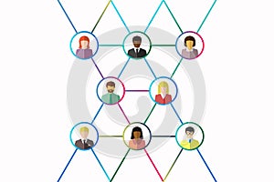 Networking and network concept with diverse group of people