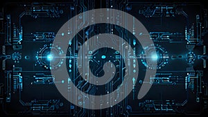 Networking Technology Circuit Board Abstract Lines Communication Background.