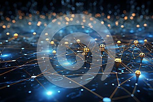 Networks and artificial intelligence technology or Chatbot Chat.