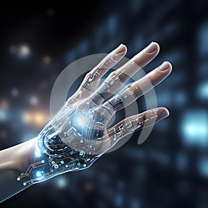 Networks and artificial intelligence technology or Chatbot Chat AI to create futuristic connectivity and global innovation to