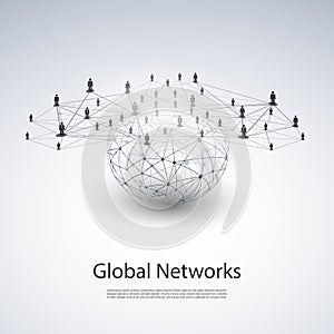 Networks - Business Connections, Information Flow - Grey Modern Minimal Social Media Concept Design