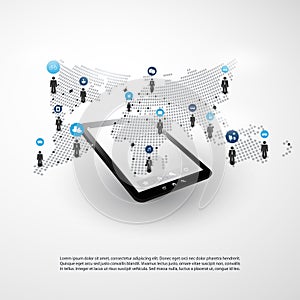 Networks - Business Connections - Social Media Concept Design - Internet of Things