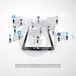 Networks - Business Connections - Social Media Concept Design - Internet of Things