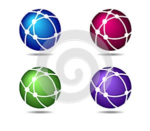 Networks Globe Connections Logo Symbols Icons photo