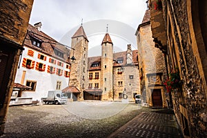 The Neuchatel castle, dated back to 12th century, is a Swiss heritage site of national significance photo