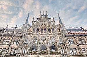 Neues Rathaus building in Munich, Germany