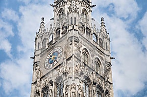 Neues Rathaus building in Munich, Germany