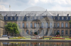 Neues Schloss New Castle. Palace of the 18th century in baroque style in Germany, Stuttgart