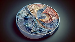 A neumorphic data chart icon, Ai generated image