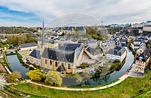 NeumÃ¼nster Abbey from Luxembourg city