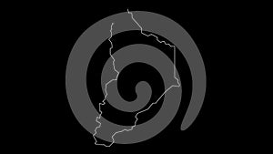 Neuquen Argentina province map outline animation
