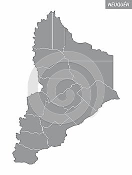 Neuquen province administrative map