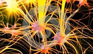 neural cells, abstract scientific illustration