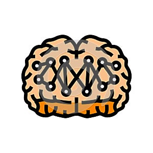 neural connectivity neuroscience neurology color icon vector illustration