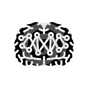 neural connectivity neuroscience neurology glyph icon vector illustration