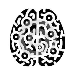 neural connectivity neuroscience neurology glyph icon vector illustration