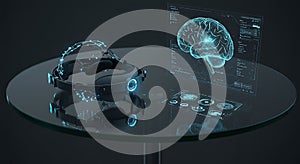 Neural interface headset analyzing brain activity