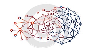 Neural Network Abstract AI Technology Connected Dots Machine Learning, vector design Generative AI