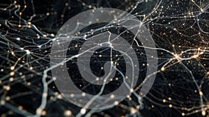 Neural Network Abstract: Artificial Intelligence, AI Connection, Data Visualization, And Science Background