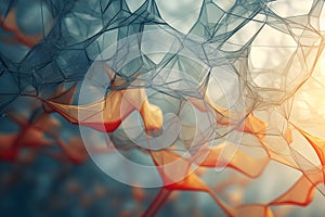 Neural network abstract background. AI generative