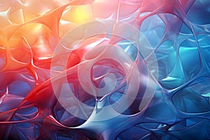 Neural network abstract background. AI generative