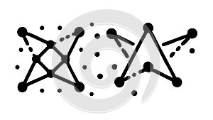Neural Network: Abstract Connected Nodes System, vector design Generative AI