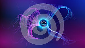 Neural network abstract digital background. Technology background, data science. Artificial intelligence background