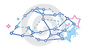 Neural Network AI Learning Icon, vector design Generative AI