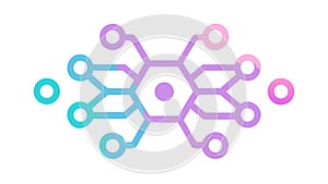 Neural Network AI Structure, vector design Generative AI