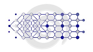 Neural Network AI Vector Illustration for Deep Learning, vector design Generative AI