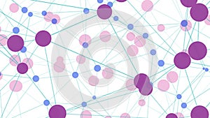 Neural network algorithm concept, triangles background round shapes chaos