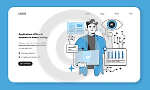 Neural network application in human activity. Self-learning computing