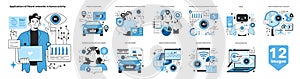 Neural network application in human activity set. Self-learning computing