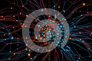 Neural network and artificial intelligence concept. Generative AI