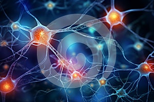 Neural network, artificial intelligence synapse connection. Generative AI