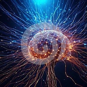 Neural Network Brain â AI Concept