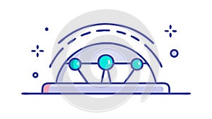 Neural Network Circuit: AI, Machine Learning Data Processing, vector design Generative AI