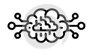 Neural Network Cloud, Deep Learning, AI System, Advanced Computing, vector design Generative AI