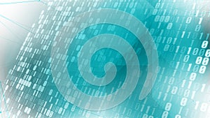 Artificial intelligence in technology background neural network for connected binary in digital communication and cyber security