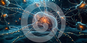 Neural Network Connections Visualizing Synaptic Activity in the Human Brain with Glowing Nodes