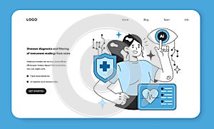 Neural network in diseases diagnosics and filtering of instrument