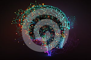 neural network of electronic brain