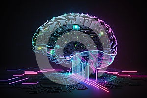 neural network of electronic brain