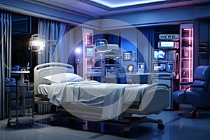 Neural network fine tunes hospital recovery room, providing cozy beds and equipment