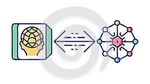 Neural Network Mapping for Advanced Brain Computing, vector design Generative AI