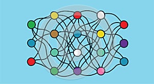 Neural network model. Artificial intelligence. AI