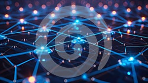 Neural Network Node Connections - Blockchain, Artificial Intelligence, Data Science, Internet, Networking