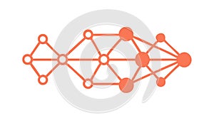 Neural Network Nodes, Abstract Data Structure, vector design Generative AI